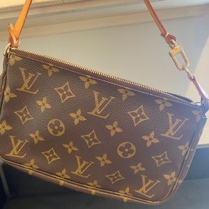 REAL - Louis Vuitton Leather monogram pochette